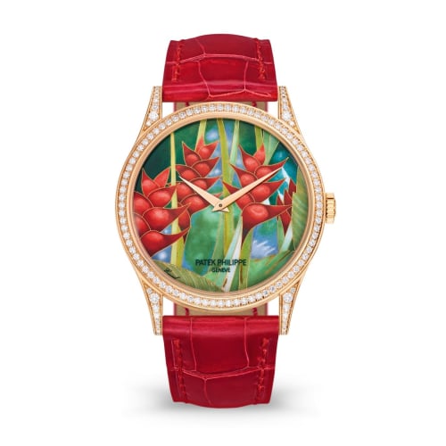 Patek Philippe Calatrava 5077R Tropical Plants / Heliconias