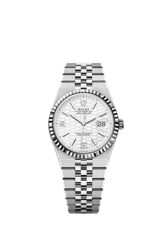 Rolex Land-Dweller 36 Oystersteel - White Gold / White / Flat Jubilee