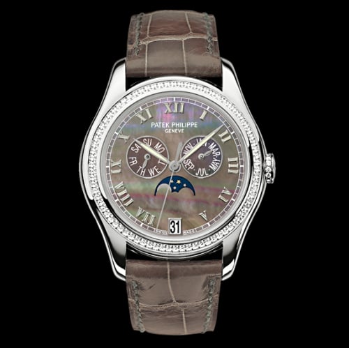 Patek Philippe Annual Calendar 4936 White Gold Diamond Black Mother of Pearl