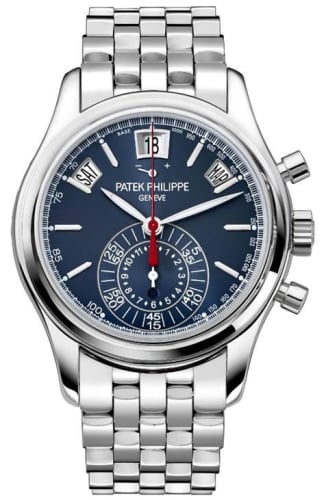 Patek Philippe Annual Calendar Chronograph 5960 Platinum / Blue / Bracelet