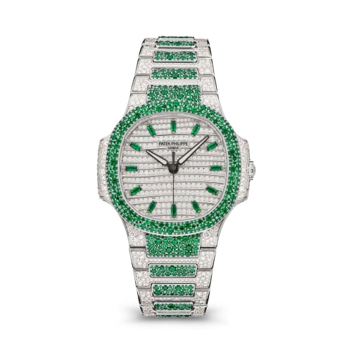 Patek Philippe Nautilus 7118 Haute Joaillerie White Gold - Emerald