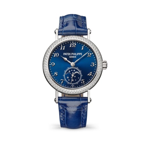 Patek Philippe Moonphase 7121 White Gold - Diamond / Blue