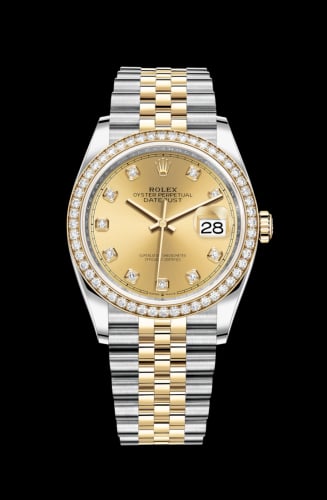 Rolex Datejust 36 Stainless Steel / Yellow Gold / Diamond / Champagne Diamond / Jubilee