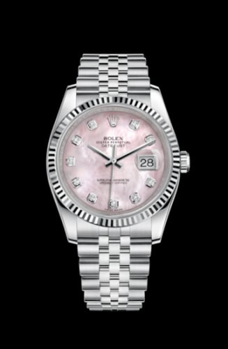 Rolex Datejust 36 Stainless Steel Fluted / Jubilee / Pink MOP