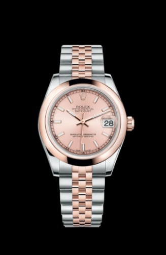 Rolex Datejust 31 Rolesor Everose Domed / Jubilee / Pink