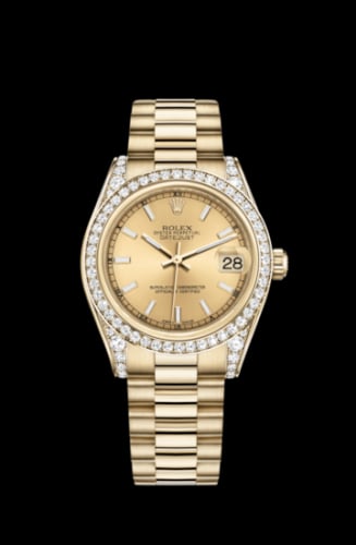 Rolex Datejust 31 Yellow Gold Diamond / President / Champagne