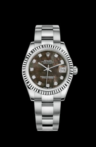 Rolex Datejust 31 Stainless Steel Fluted / Oyster / Black MOP