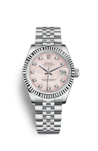 Rolex Datejust 31 Stainless Steel Fluted / Jubilee / Pink MOP Diamond