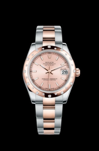 Rolex Datejust 31 Rolesor Everose Domed Diamond / Oyster / Pink
