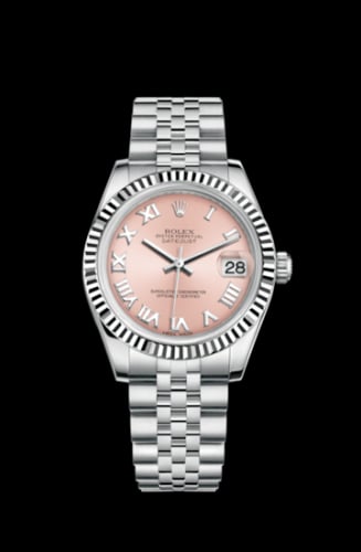 Rolex Datejust 31 Stainless Steel Fluted / Jubilee / Pink Roman