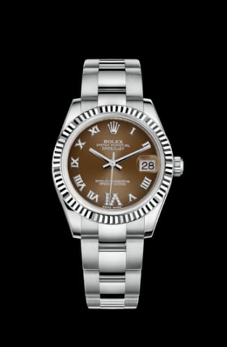 Rolex Datejust 31 Stainless Steel Fluted / Oyster / Bronze - Roman