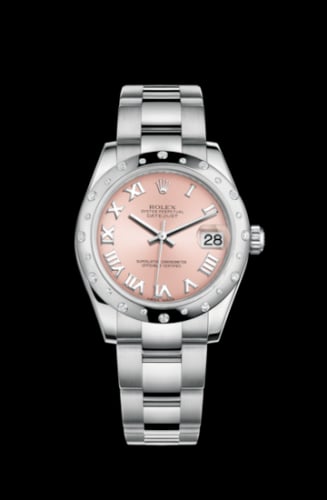 Rolex Datejust 31 Stainless Steel Domed Diamond / Oyster / Pink Roman