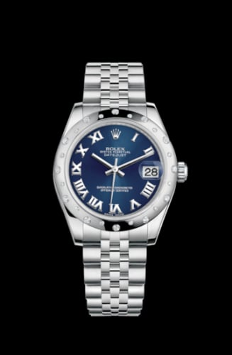 Rolex Datejust 31 Stainless Steel Domed Diamond / Jubilee / Blue - Roman