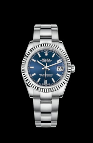 Rolex Datejust 31 Stainless Steel Fluted / Oyster / Blue