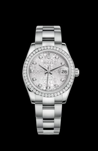 Rolex Datejust 31 Stainless Steel Diamond / Oyster / Silver Computer