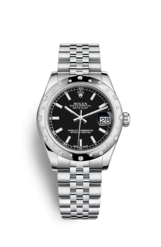 Rolex Datejust 31 Stainless Steel Domed Diamond / Jubilee / Black
