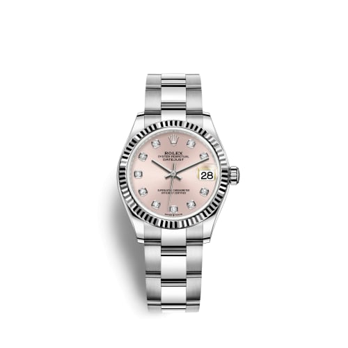 Rolex Datejust 31 Stainless Steel Fluted / Oyster / Pink - Diamond