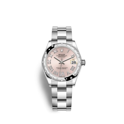 Rolex Datejust 31 Stainless Steel Domed Diamond / Oyster / Pink - Roman