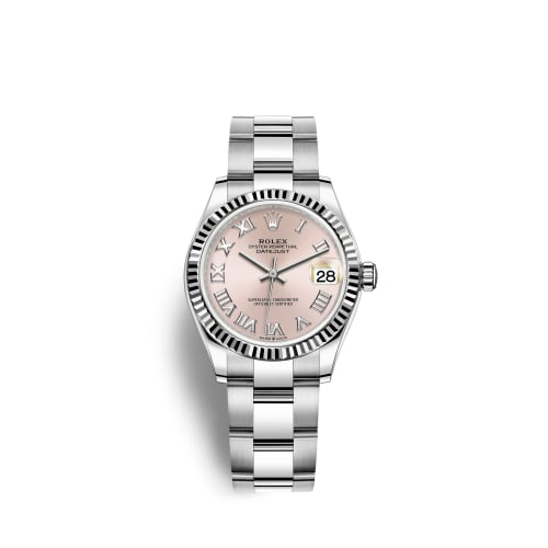 Rolex Datejust 31 Stainless Steel Fluted / Oyster / Pink - Roman