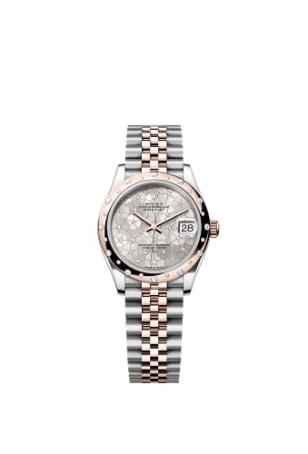 Rolex Datejust 31 Stainless Steel/ Rose Gold / Domed - Diamond / Silver - Floral / Jubilee