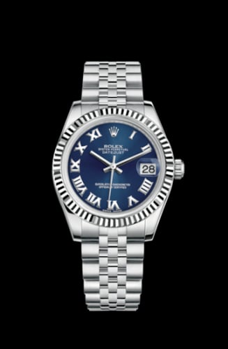 Rolex Datejust 31 Stainless Steel Fluted / Jubilee / Blue - Roman