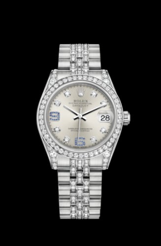 Rolex Datejust 31 White Gold Diamond / Jubilee Diamond / Silver Diamond