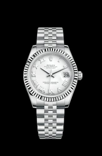 Rolex Datejust 31 Stainless Steel Fluted / Jubilee / White - Roman