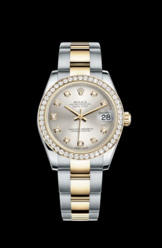 Rolex Datejust 31 Rolesor Yellow Diamond / Oyster / Silver Diamond