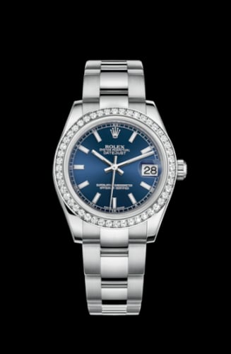 Rolex Datejust 31 Stainless Steel Diamond / Oyster / Blue