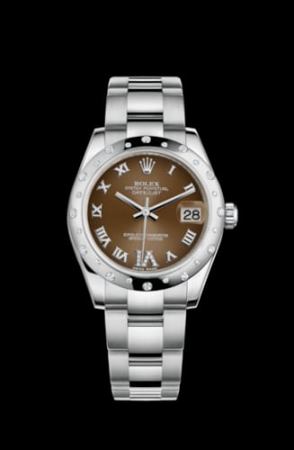 Rolex Datejust 31 Stainless Steel Domed Diamond / Oyster / Bronze - Roman