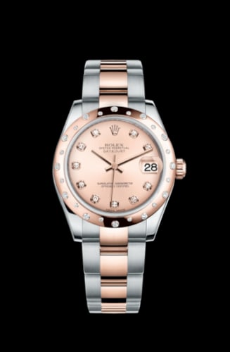 Rolex Datejust 31 Rolesor Everose Domed Diamond / Oyster / Pink Diamond