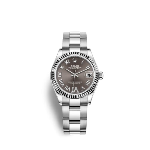 Rolex Datejust 31 Stainless Steel Fluted / Oyster / Grey - Roman