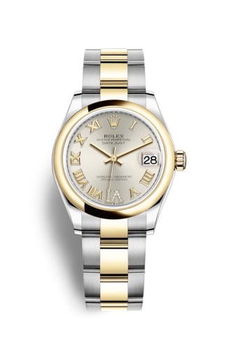 Rolex Datejust 31 Stainless Steel / Yellow Gold / Domed / Silver - Roman / Oyster