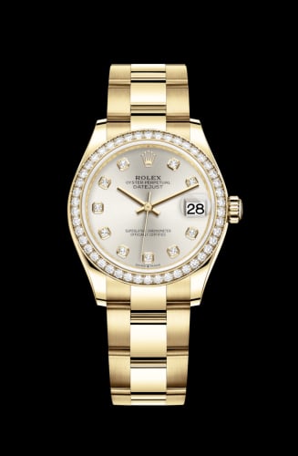 Rolex Datejust 31 Yellow Gold / Diamond / Silver - Diamond / Oyster