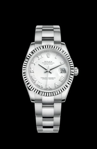 Rolex Datejust 31 Stainless Steel Fluted / Oyster / White - Roman