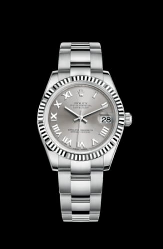 Rolex Datejust 31 Stainless Steel Fluted / Oyster / Rhodium Roman