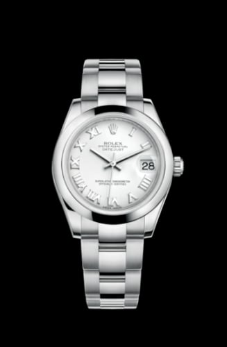 Rolex Datejust 31 Stainless Steel Domed / Oyster / White Roman