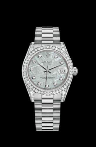 Rolex Datejust 31 White Gold Diamond / President / Meteorite