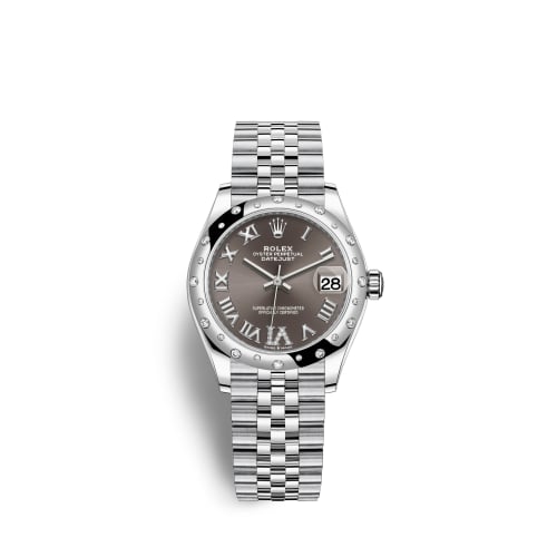 Rolex Datejust 31 Stainless Steel Domed Diamond / Jubilee / Grey - Roman
