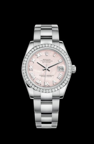 Rolex Datejust 31 Stainless Steel Diamond / Oyster / Pink MOP - Roman
