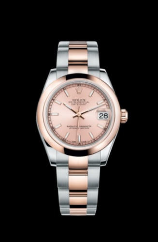 Rolex Datejust 31 Rolesor Everose Domed / Oyster / Pink