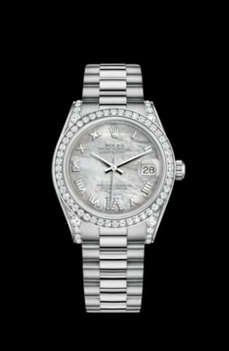 Rolex Datejust 31 White Gold Diamond / President / MOP Roman