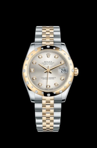 Rolex Datejust 31 Rolesor Domed Diamond / Jubilee / Silver Diamond