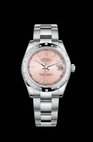 Rolex Datejust 31 Stainless Steel Domed Diamond / Oyster / Pink