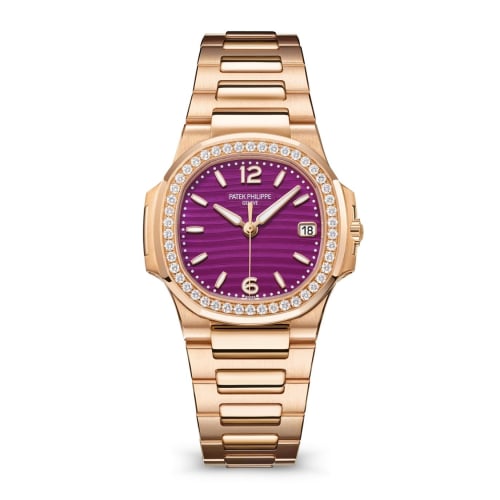Patek Philippe Nautilus 7010 Rose Gold - Diamond / Purple