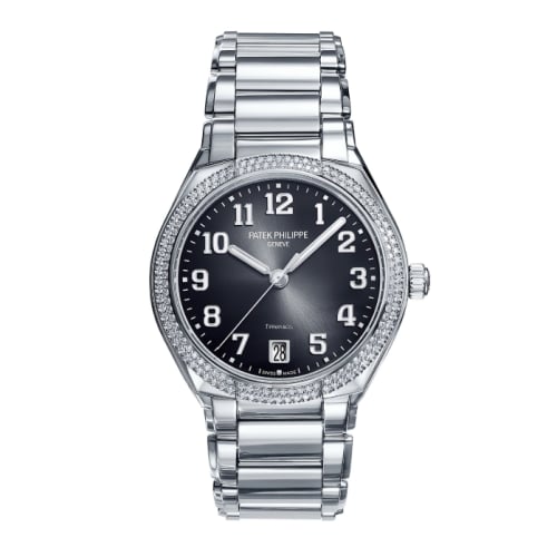 Patek Philippe Twenty-4 Automatic Tiffany Stainless Steel / Diamond / Black