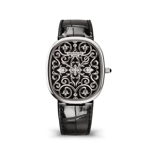 Patek Philippe Golden Ellipse 5738 White Gold / Arabesques and Volutes