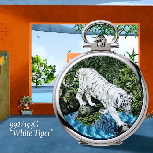 Patek Philippe Pocket Watch Lepine White Gold / White Tiger