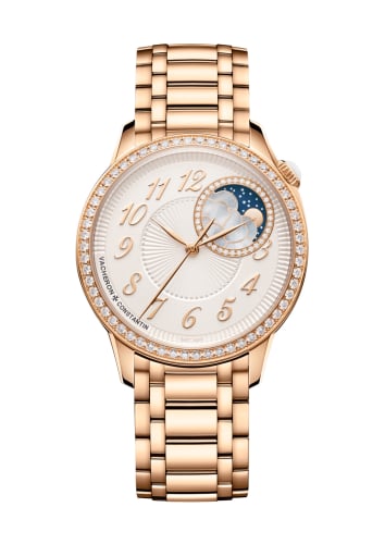 Vacheron Constantin Égérie Moonphase 37 Pink Gold - Diamond / Silver / Bracelet