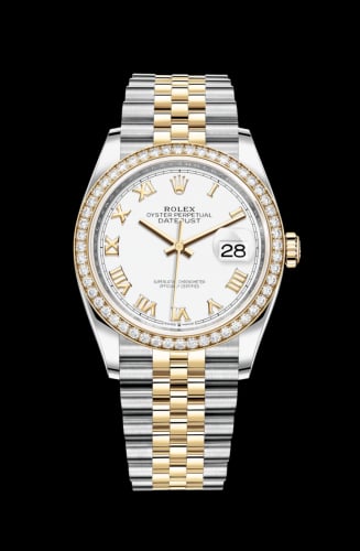 Rolex Datejust 36 Stainless Steel / Yellow Gold / Diamond / White Roman / Jubilee